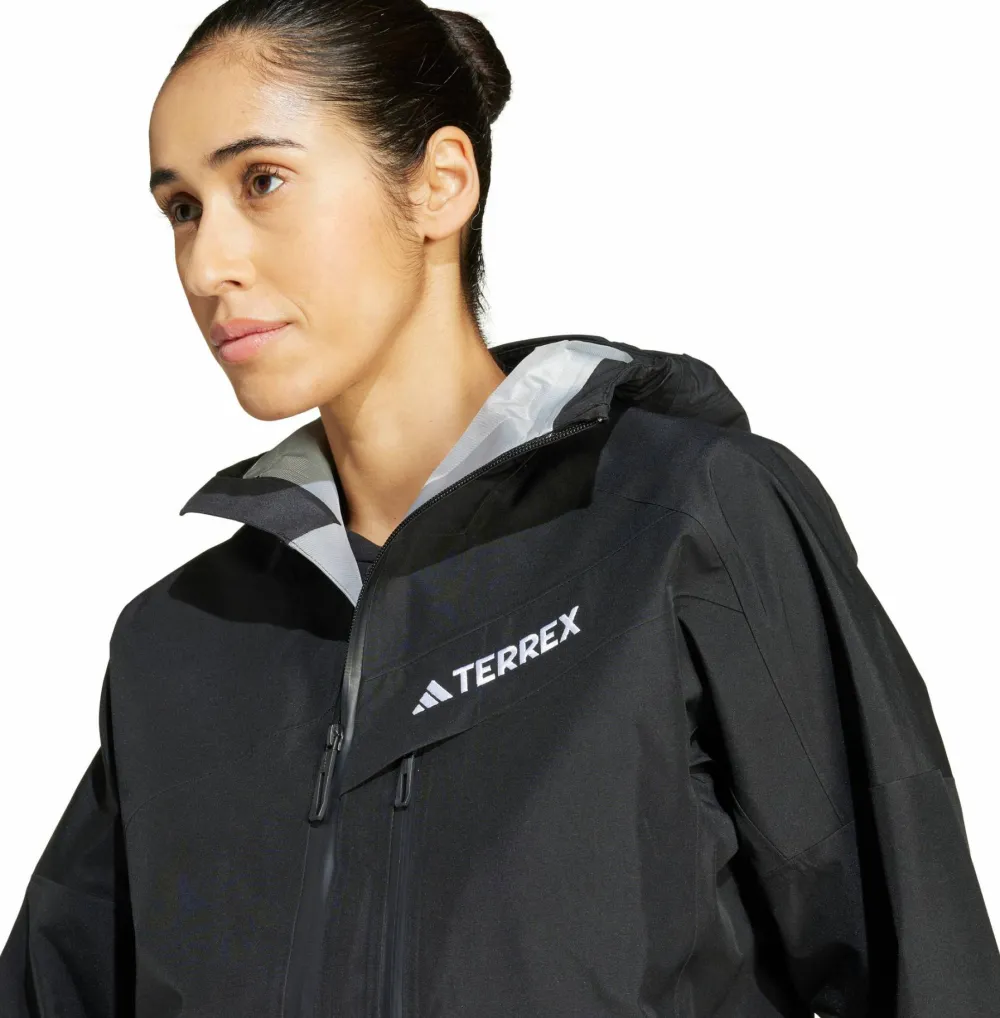 Adidas Women's Terrex Techrock 3L Gore-Tex Performance Jacket Black New