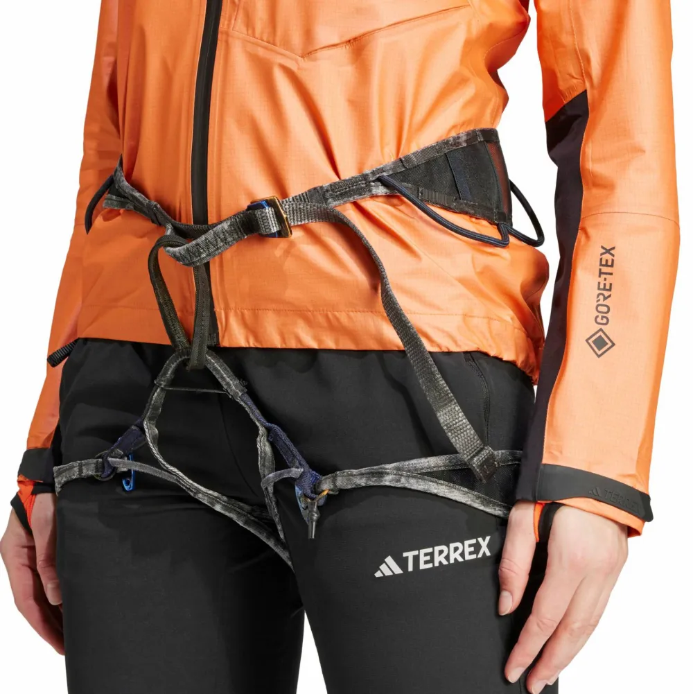 Adidas Women's Terrex Techrock Light GORE-TEX Active Rain Jacket Semi Impact Orange Discount