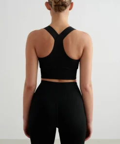 Aim'n Women's High Support Ribbed Bra Black Clearance