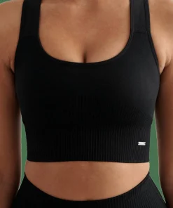 Aim'n Women's High Support Ribbed Bra Black Clearance