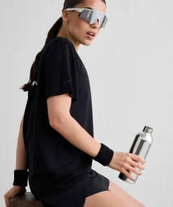 Aim'n Women's Le Run Seamless Running T-Shirt Black New