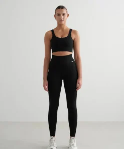 Aim'n Women's Ribbed Seamless Tights Black