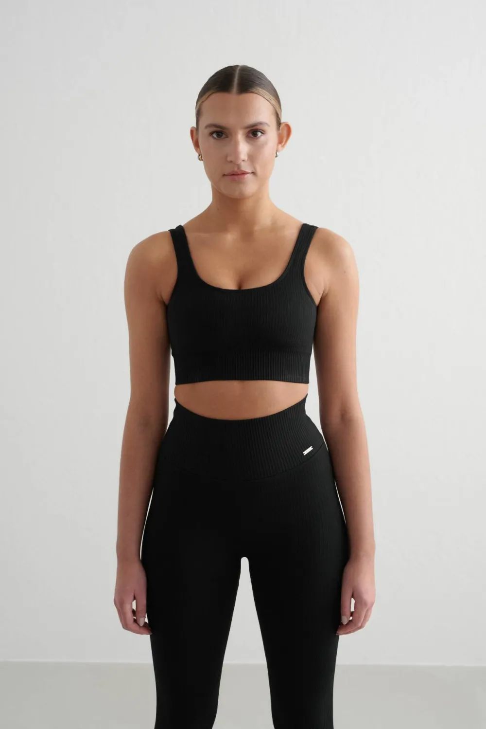 Aim'n Women's Ribbed Seamless Tights Black Hot