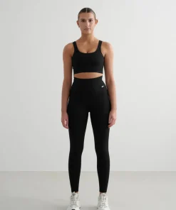 Aim'n Women's Ribbed Seamless Tights Black Hot