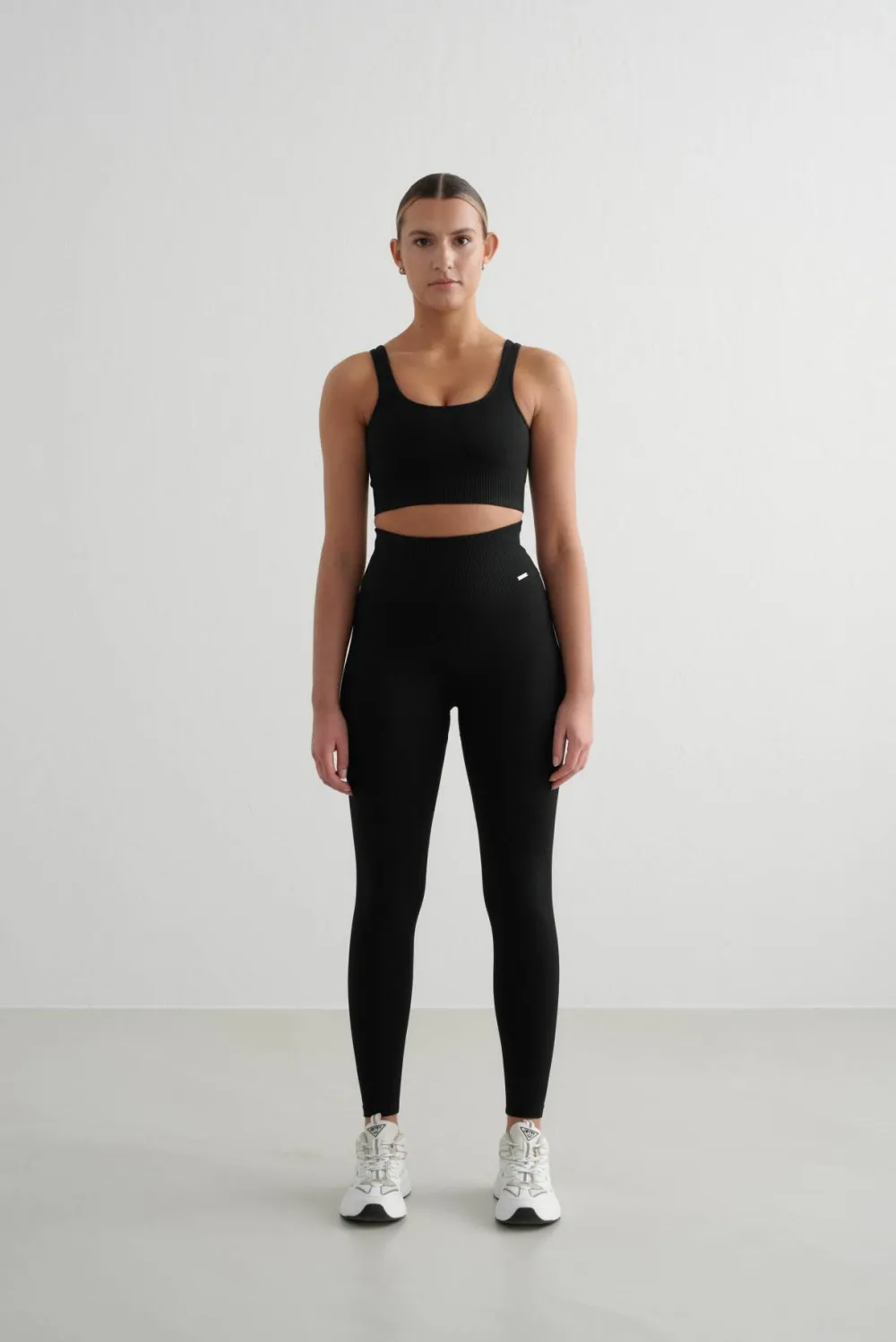 Aim'n Women's Ribbed Seamless Tights Black Hot