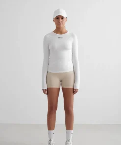 Aim'n Women's Soft Basic Long Sleeve White