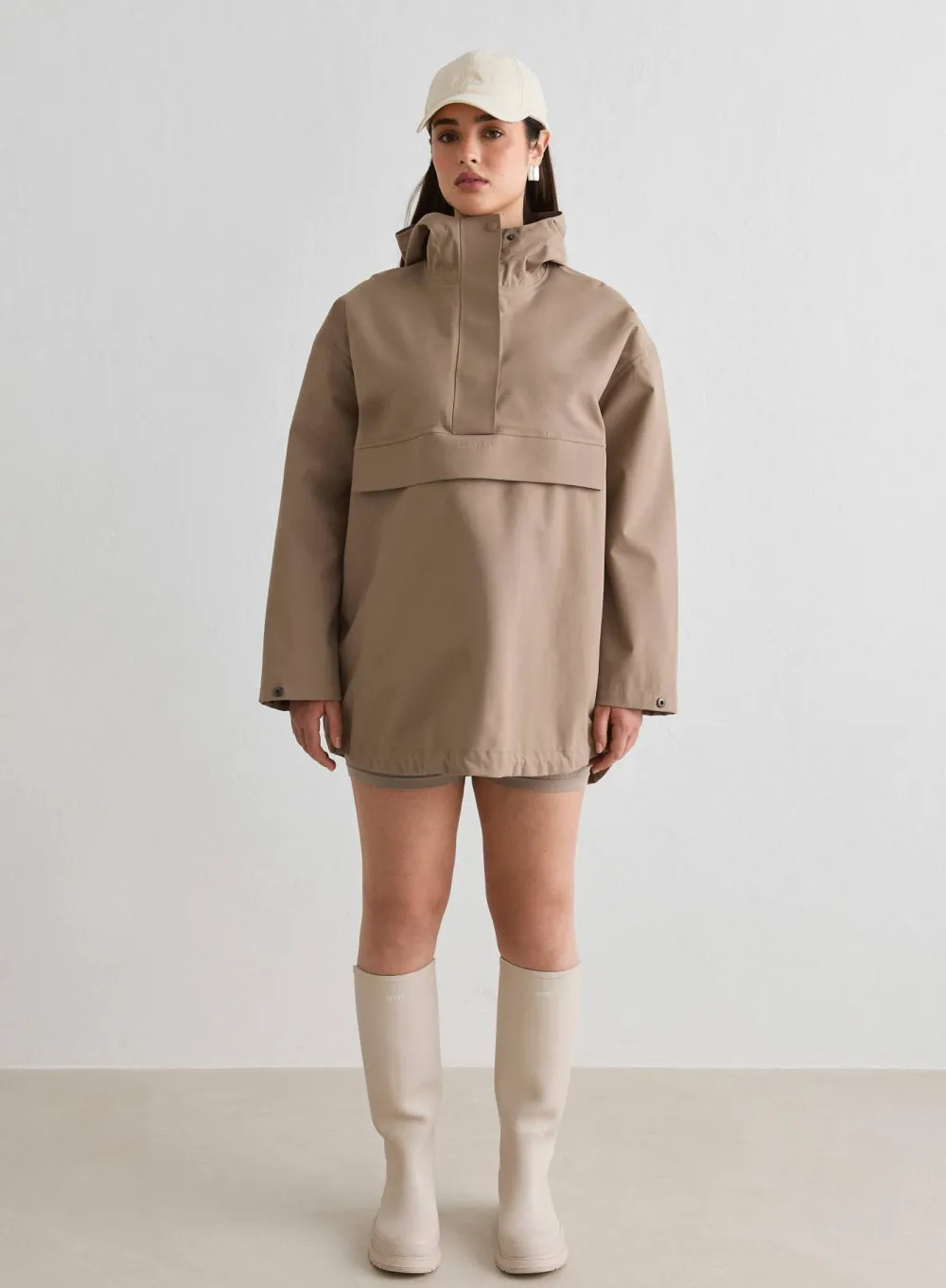 Aim'n Women's Waterproof Oversized Anorak Espresso Sale