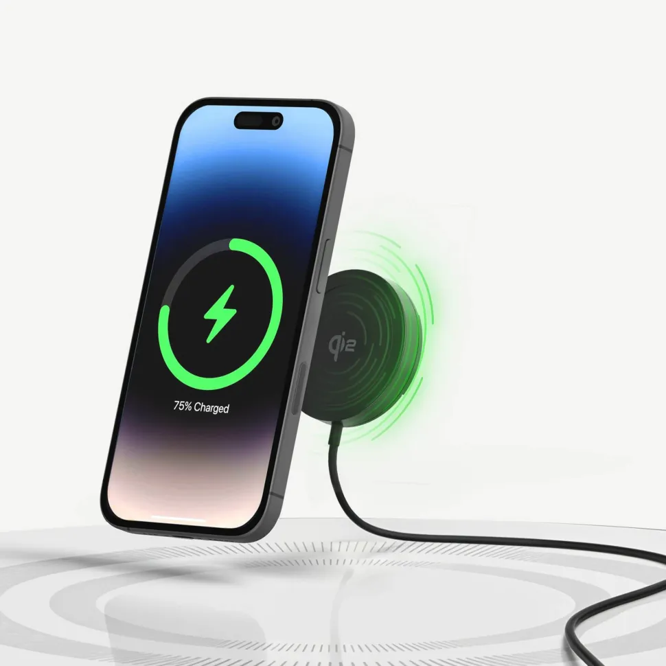 Aqiila Qi2 Wireless Charger With Carmount Black