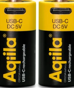Sale USB-C Rechargeable CR123A Battery (3V / 750mAh) 2-pack Elektronik