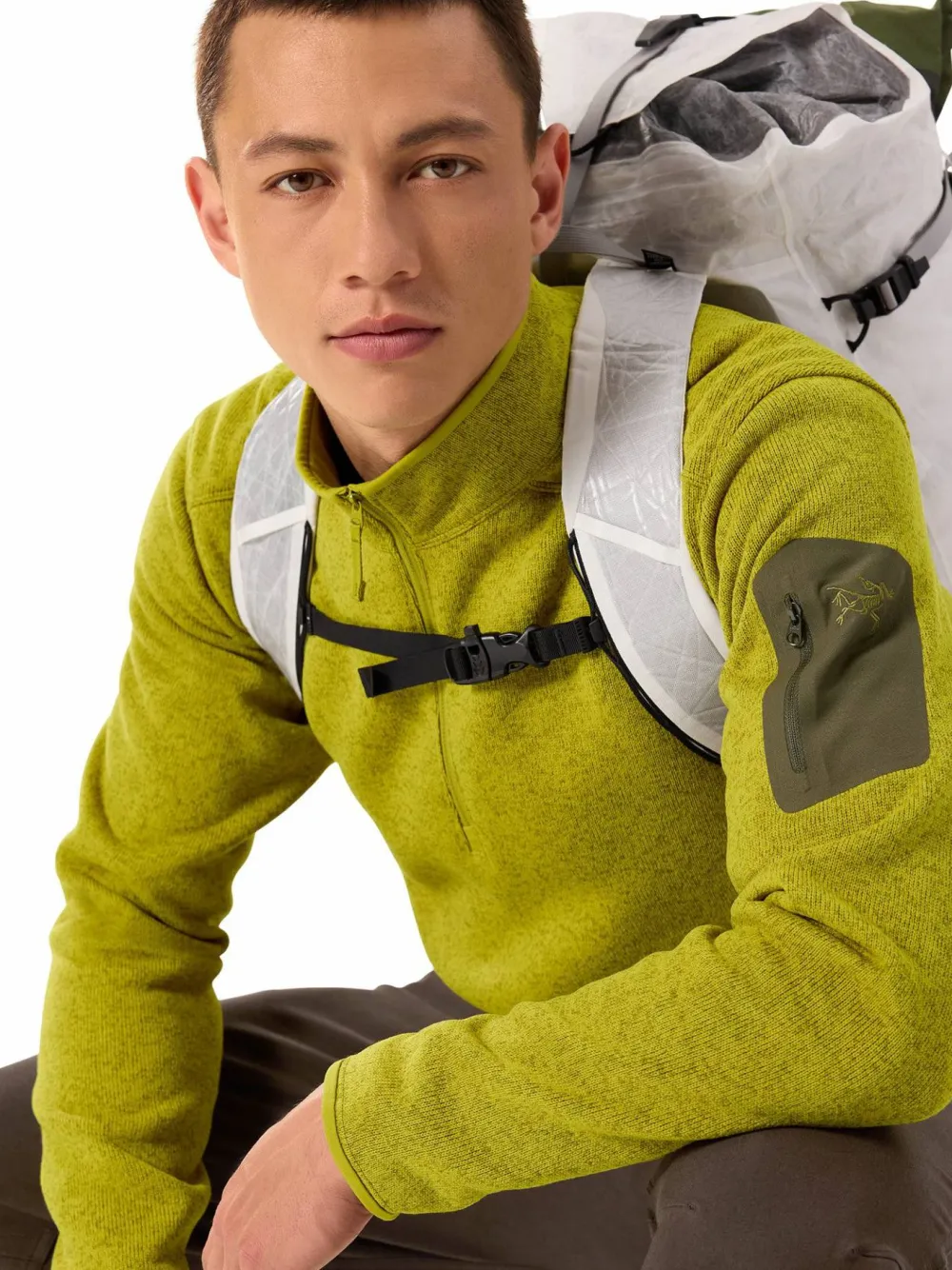 Arc'teryx Men's Covert 1/2 Zip Olive Moss Heather Discount