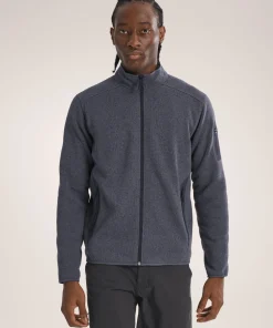 Hot Men's Covert Cardigan Dark Stratus Heather/Balck Sapphire Herrtröjor & Skjortor