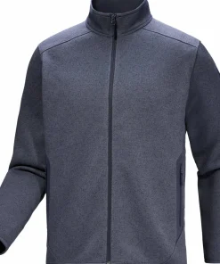 Hot Men's Covert Cardigan Dark Stratus Heather/Balck Sapphire Herrtröjor & Skjortor