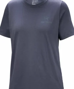 Arc'teryx Women's Kragg Sl Cotton Emblem Crew Shortsleeve Dark Stratus