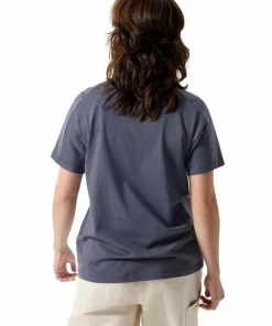 Arc'teryx Women's Kragg Sl Cotton Emblem Crew Shortsleeve Dark Stratus
