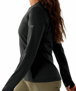 Arc'teryx Women's Taema Thermal Crew Longsleeve Black Heather