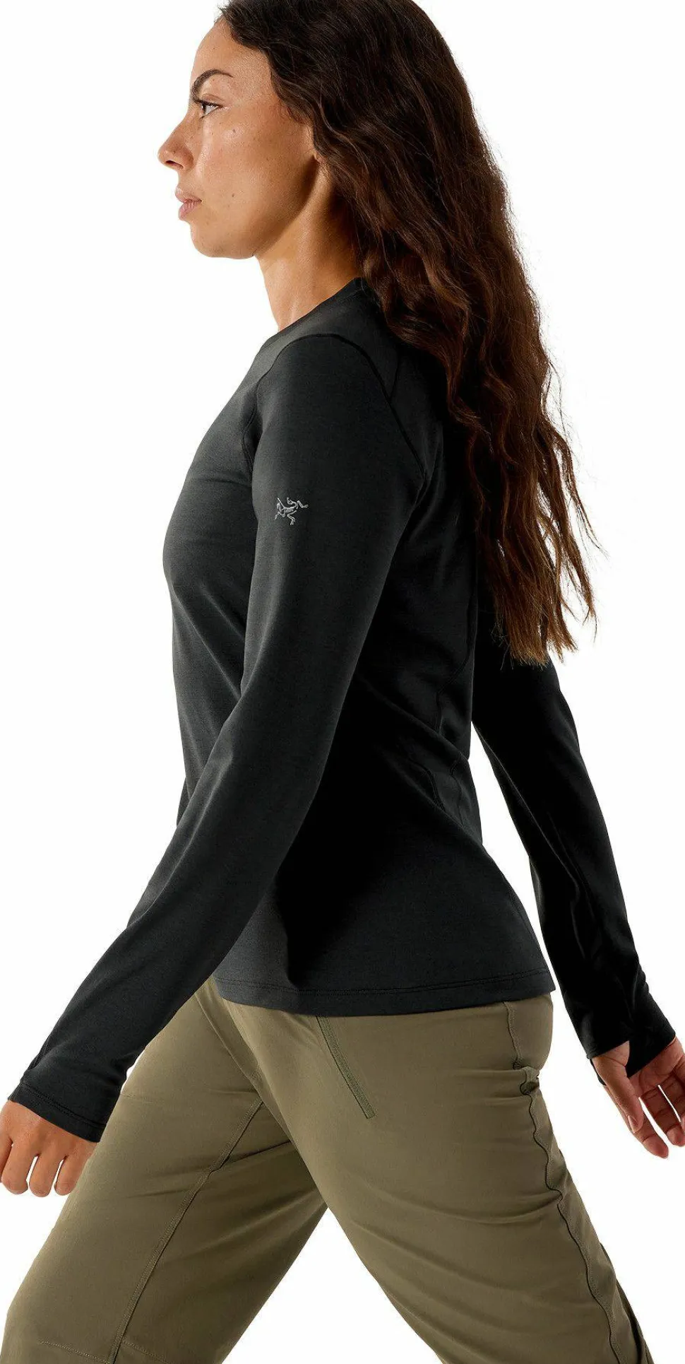 Arc'teryx Women's Taema Thermal Crew Longsleeve Black Heather