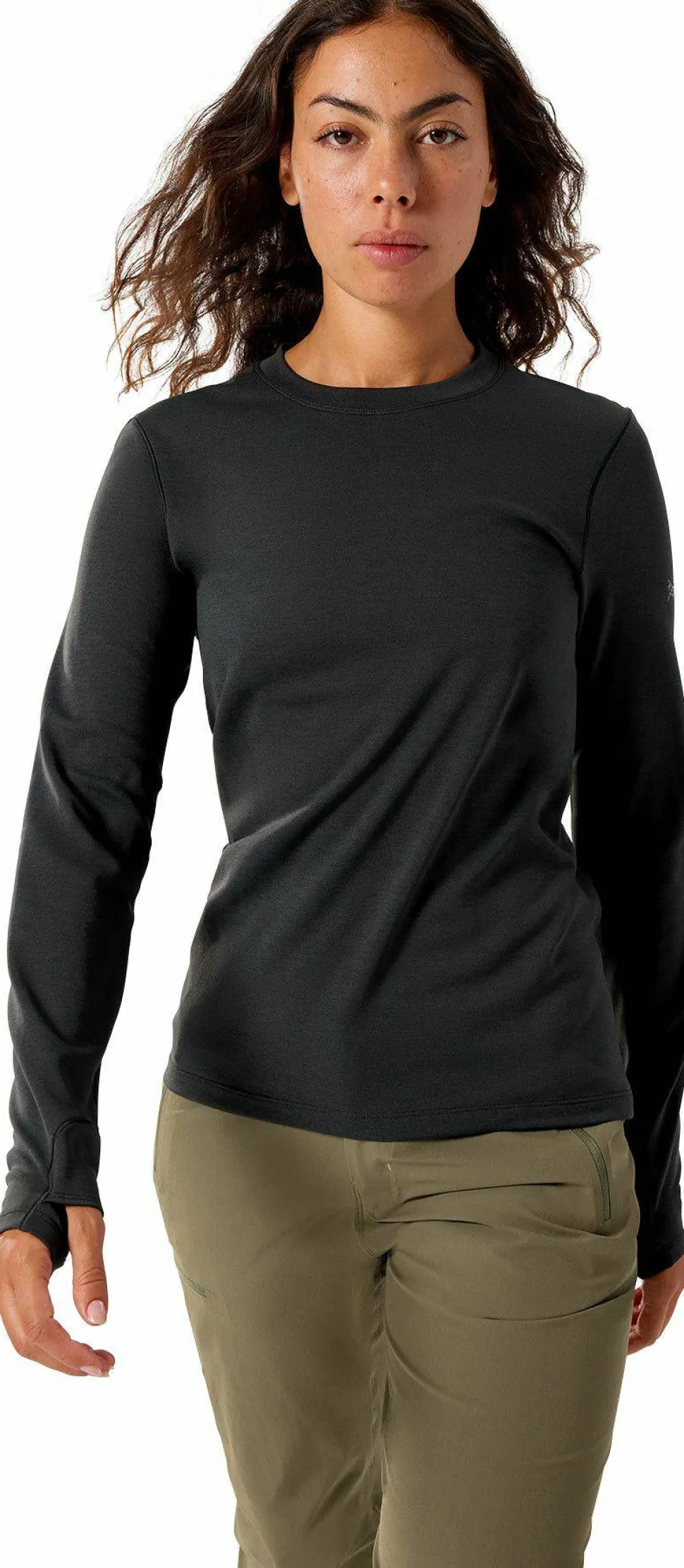 Arc'teryx Women's Taema Thermal Crew Longsleeve Black Heather