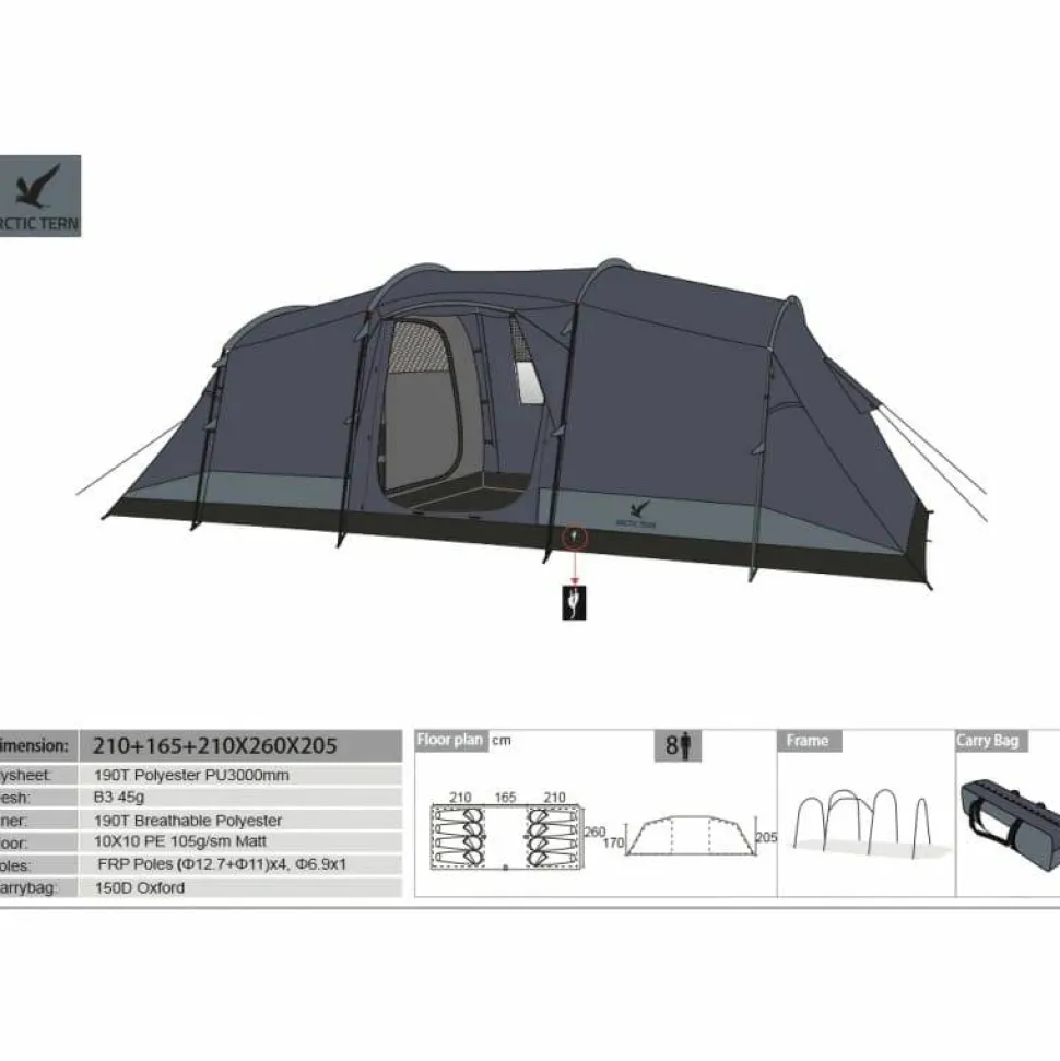 Arctic Tern Family Camp 8p Ensign Blue