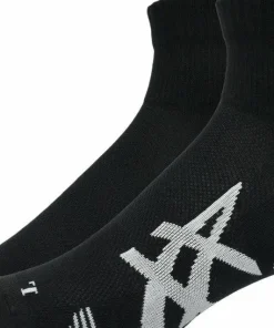 Asics 2 Pack Cushioned Run Quarter Sock Performance Black/Performance Black Sale