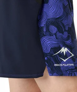 Asics Men's Fujitrail All Over Print 5in Shorts Midnight/Cobalt Burst/Cream Clearance