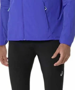 Asics Men's Road Packable Jacket Cobalt Burst/Illuminate Green