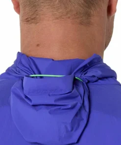 Asics Men's Road Packable Jacket Cobalt Burst/Illuminate Green