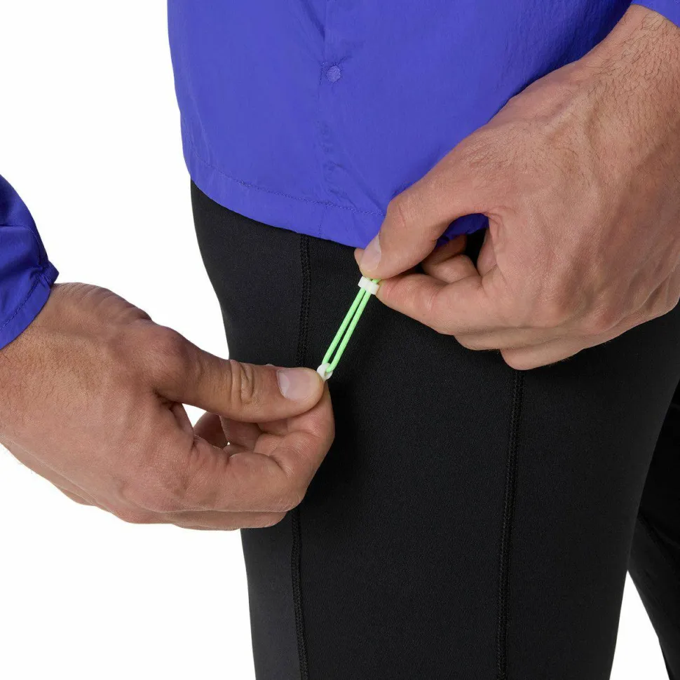 Asics Men's Road Packable Jacket Cobalt Burst/Illuminate Green