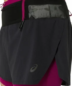 Asics Women's Fujitrail 2-N-1 Short Performance Black/Blackberry