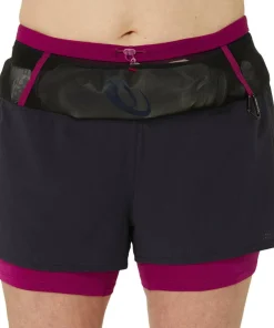 Asics Women's Fujitrail 2-N-1 Short Performance Black/Blackberry
