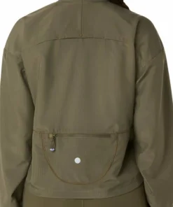Asics Women's Nagino Run Adjustable Jacket Dark Olive