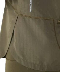 Asics Women's Nagino Run Adjustable Jacket Dark Olive