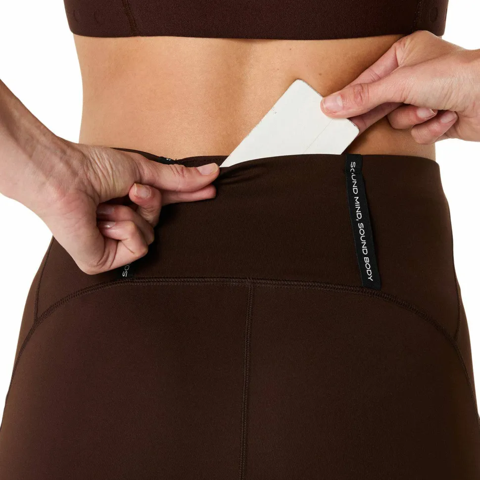 Asics Women's Road High Waist 8in Sprinter Coffee