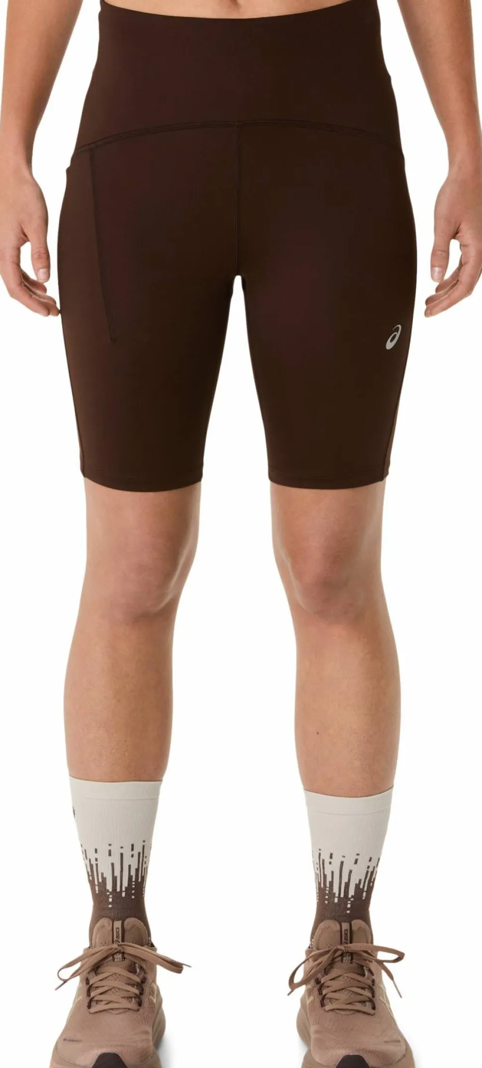 Asics Women's Road High Waist 8in Sprinter Coffee
