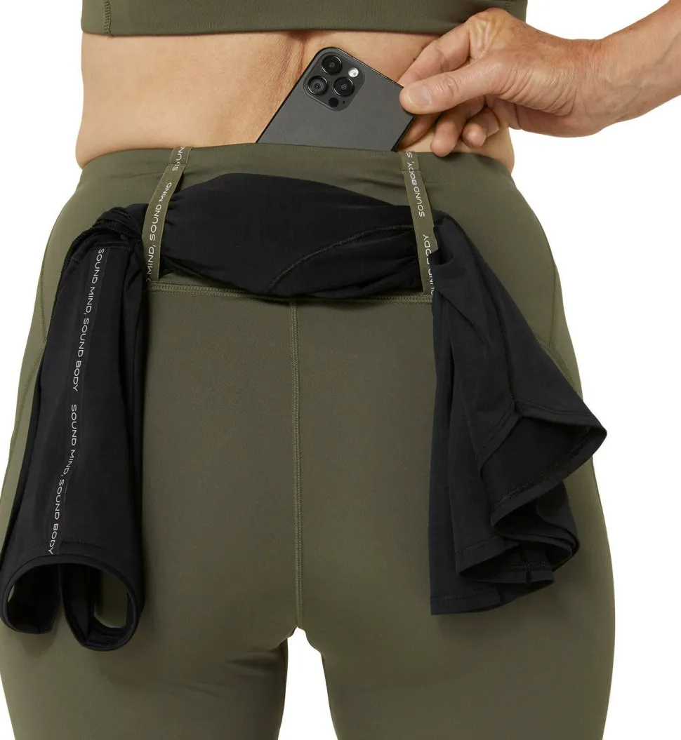 Asics Women's Road High Waist Tight Mantle Green