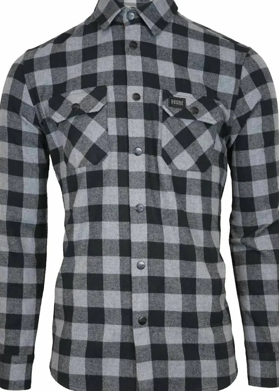 Avignon Unisex AFTER Hunt Flannel Shirt Grey/Black