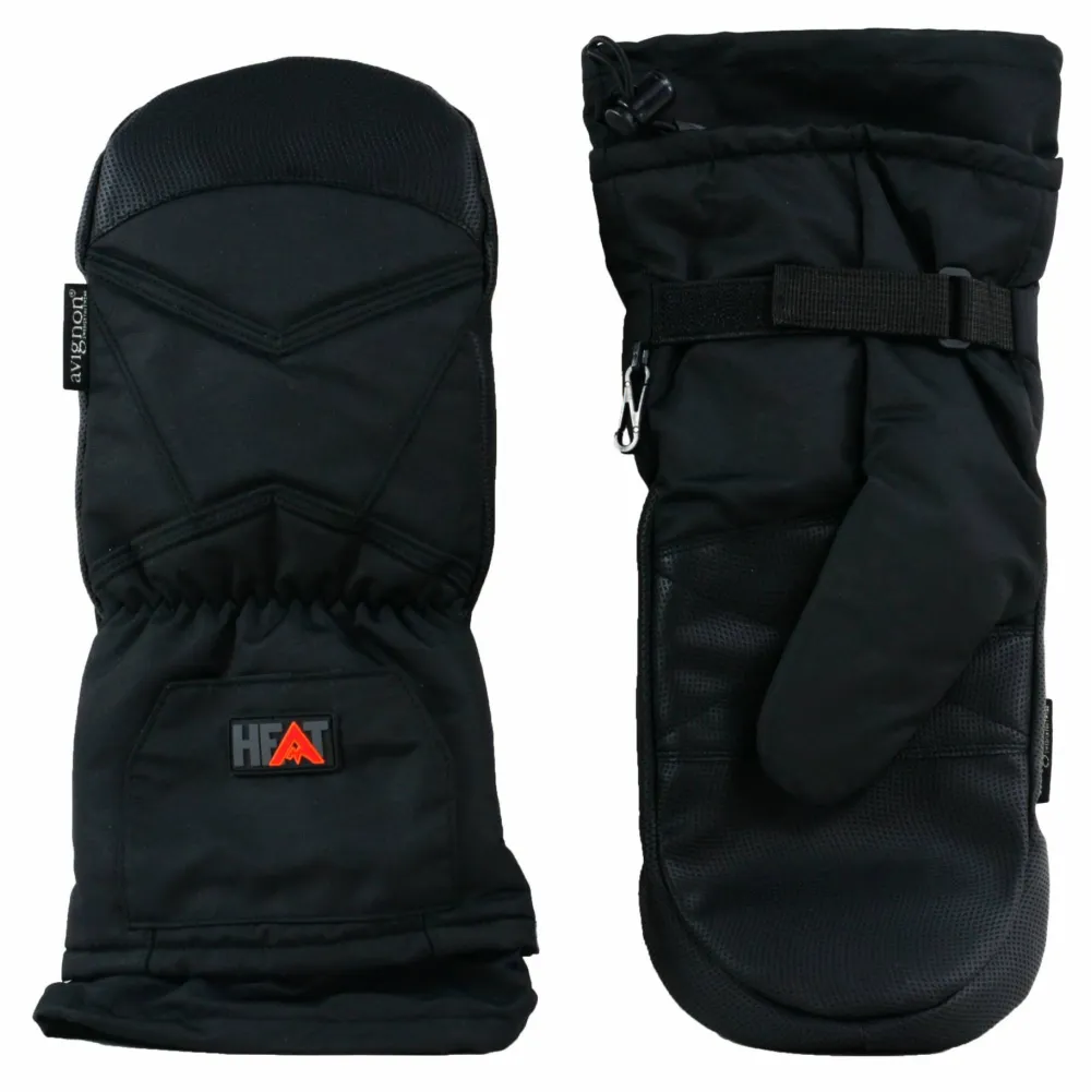 Avignon Unisex Warmth Mitten AA Battery Basic Black Clearance