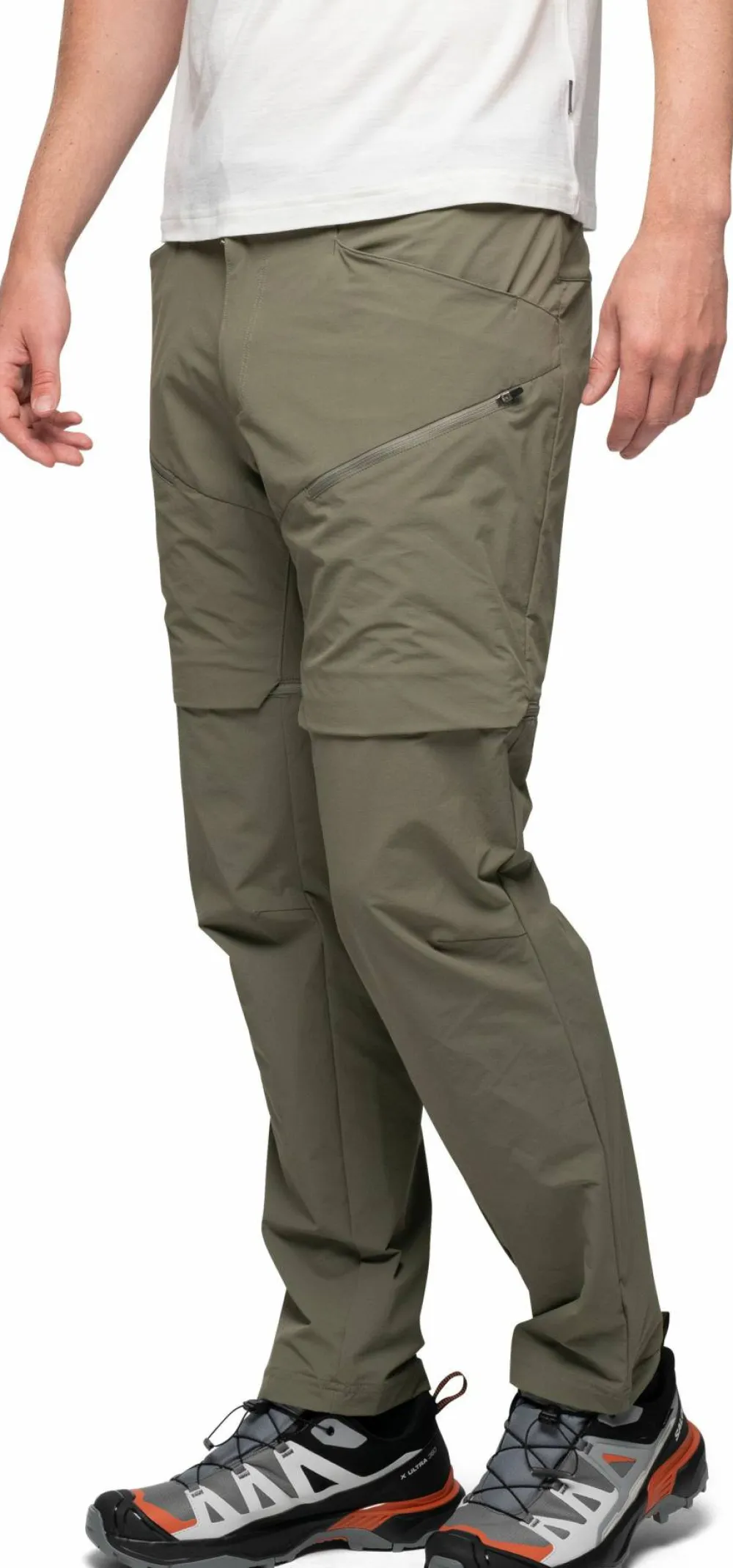 Outlet Men's Convertible Zip-Off Softshell Pants Herrbyxor