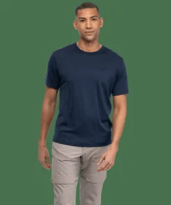 Bergans Men's Logo Merino Tee Navy Blue Discount