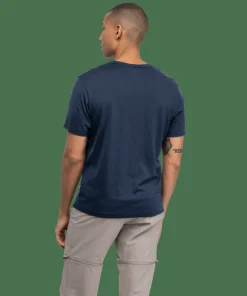 Bergans Men's Logo Merino Tee Navy Blue Discount