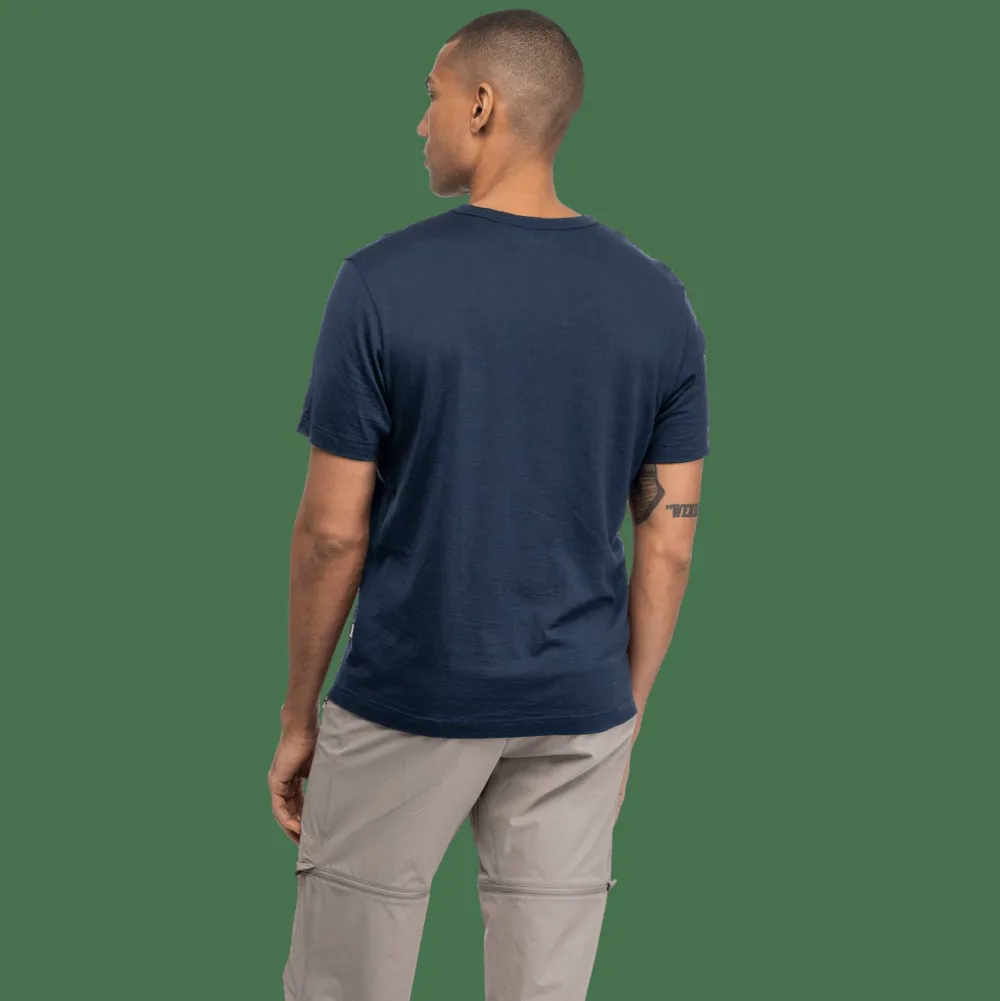 Bergans Men's Logo Merino Tee Navy Blue Discount