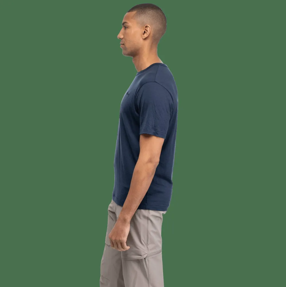 Bergans Men's Logo Merino Tee Navy Blue Discount
