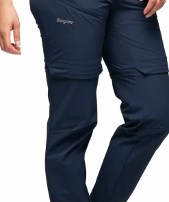 Bergans Women's Convertible Zip-Off Softshell Pants Navy Blue