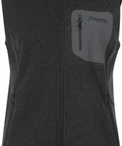Bergans Women's Kamphaug Knitted Vest Dark Shadow Grey Outlet