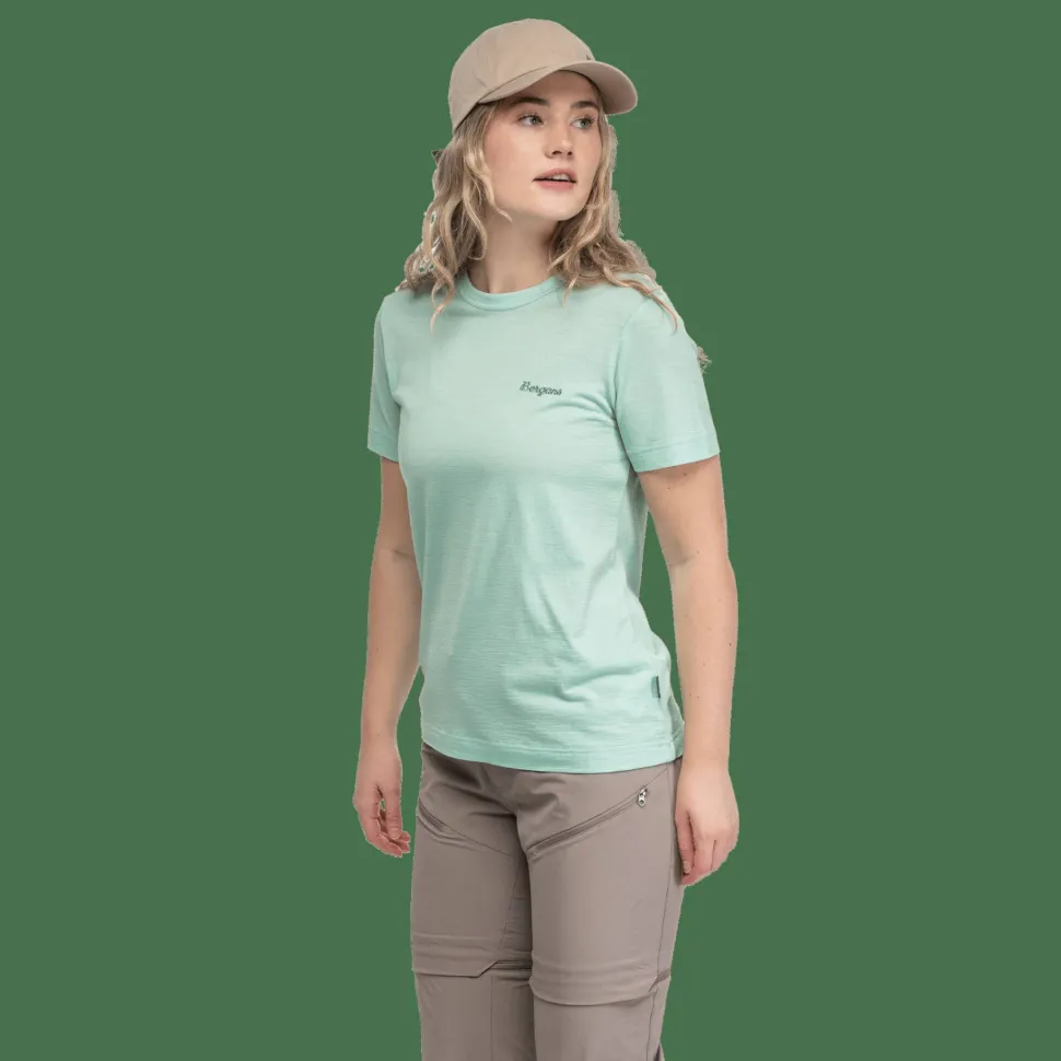 Bergans Women's Logo Merino Tee Mint Crush