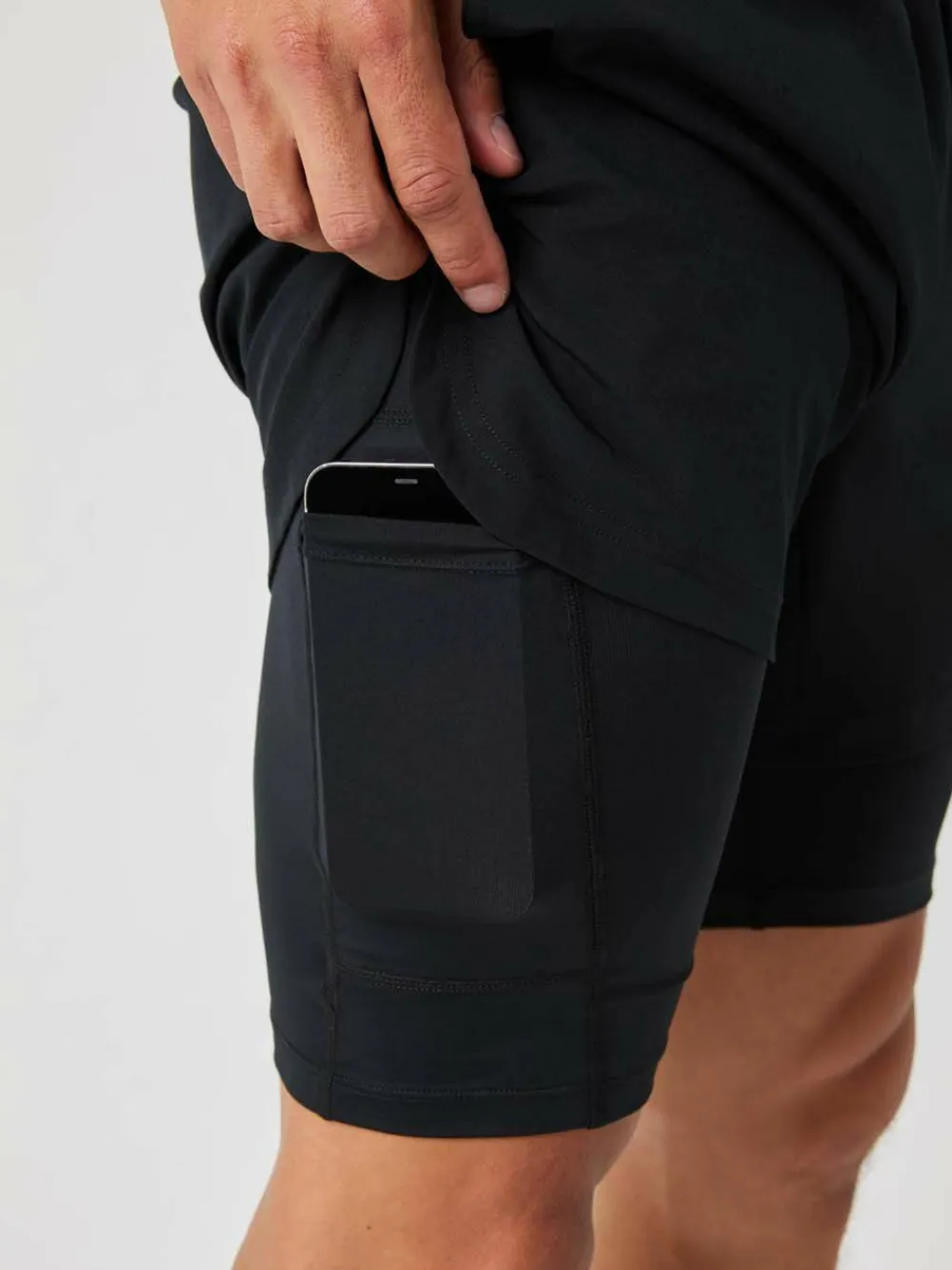 Sale Men's Borg 2 In 1 Shorts Träningskläder Herr|Herrshorts