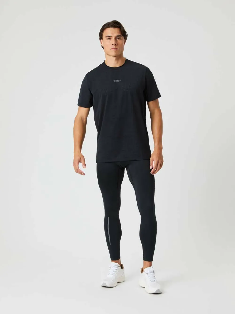 Björn Borg Men's Borg Running Perforated T-Shirt Black Beauty Outlet