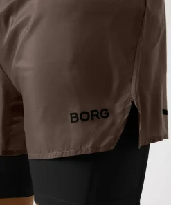 Clearance Men's Borg Running Shorts 2 In 1 Herrbyxor