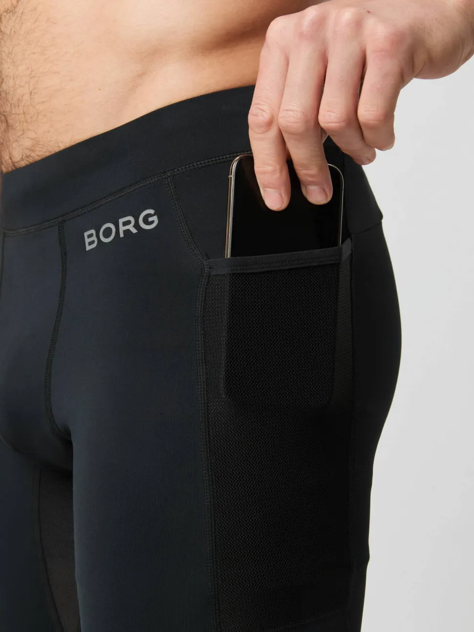 Björn Borg Men's Borg Running Short Tights Black Beauty