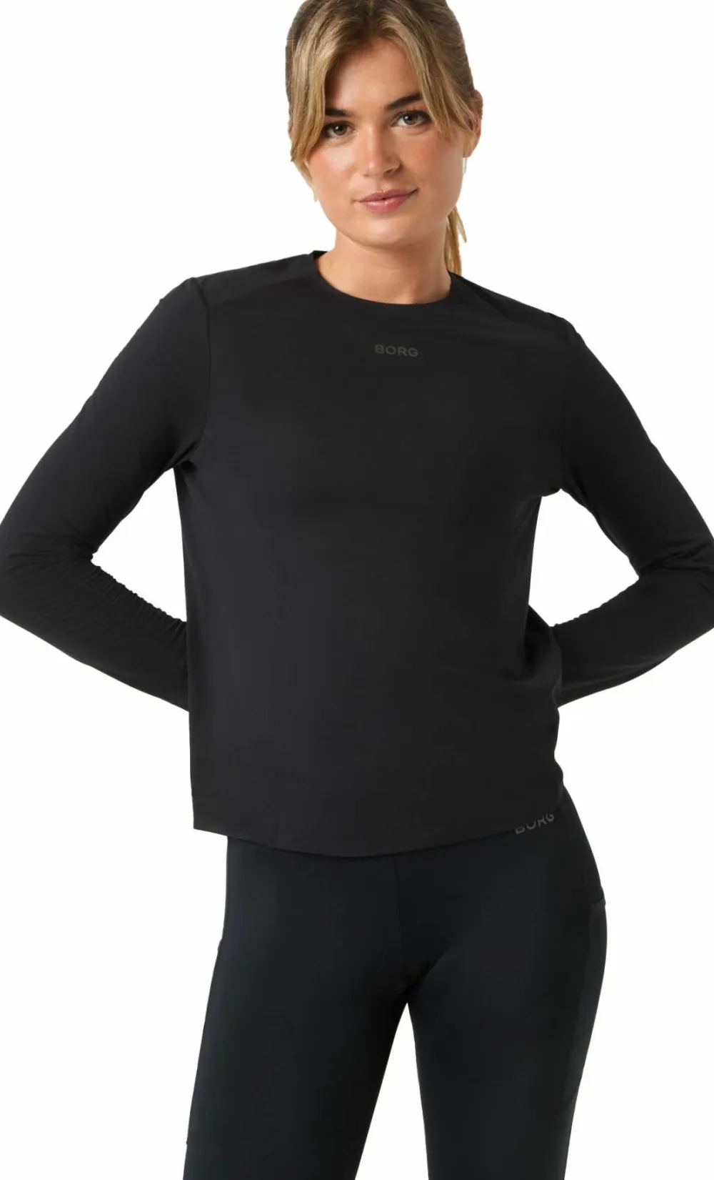 Björn Borg Women's Borg Running Feather Long Sleeve T-Shirt Black Beauty Discount