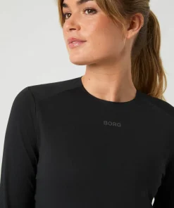 Björn Borg Women's Borg Running Feather Long Sleeve T-Shirt Black Beauty Discount